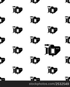 Video Camera Icon Seamless Pattern, Motion Picture Acquisition Electronic Device Vector Art Illustration
