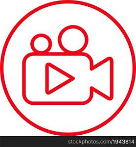 video camera icon sign design