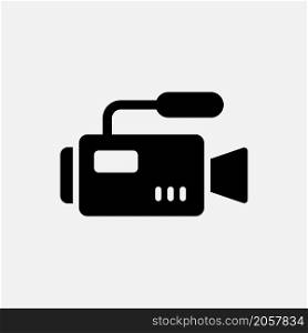 video camera icon solid style