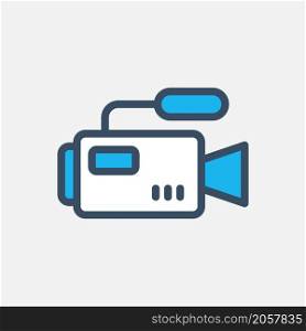 video camera icon vector flat design