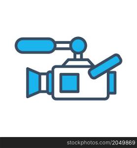 video camera icon vector flat illustration