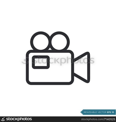 Video Camera Icon Vector Template Illustration Design