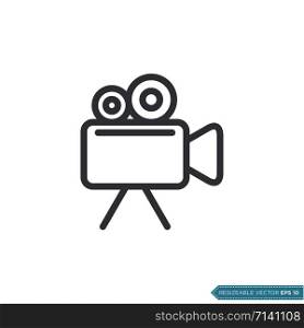 Video Camera Icon Vector Template Illustration Design