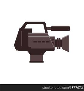 Video camera movie camera icon. Video camera movie camera icon. Vector illustration in flat cartoon style