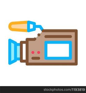 Video Camera Tool Icon Vector. Outline Video Camera Tool Sign. Isolated Contour Symbol Illustration. Video Camera Tool Icon Vector Outline Illustration