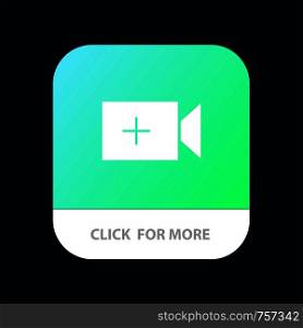 Video, Camera, Ui Mobile App Button. Android and IOS Glyph Version