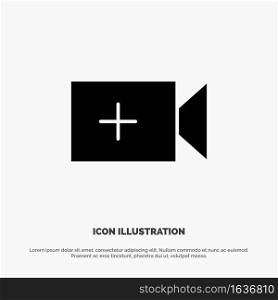 Video, Camera, Ui solid Glyph Icon vector