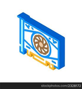 video card computer isometric icon vector. video card computer sign. isolated symbol illustration. video card computer isometric icon vector illustration