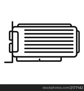 Video card cooler icon outline vector. Computer gpu. Graphic fan. Video card cooler icon outline vector. Computer gpu