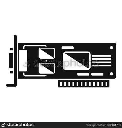 Video card display icon simple vector. Computer graphic. Cpu cooler. Video card display icon simple vector. Computer graphic