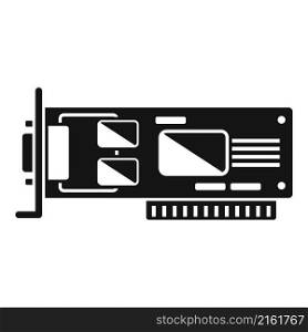 Video card display icon simple vector. Computer graphic. Cpu cooler. Video card display icon simple vector. Computer graphic