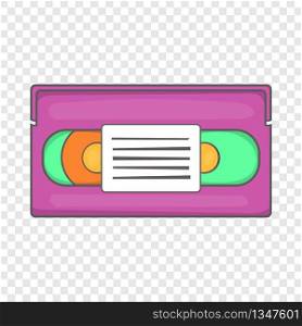 Video cassette icon in cartoon style isolated on background for any web design . Video cassette icon, cartoon style