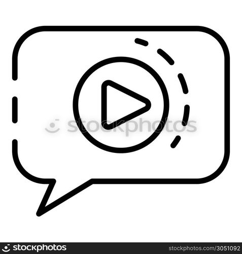 Video chat icon. Outline video chat vector icon for web design isolated on white background. Video chat icon, outline style