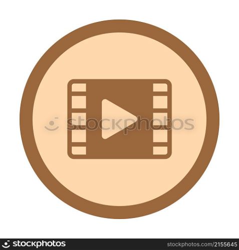 video cinema circle icon