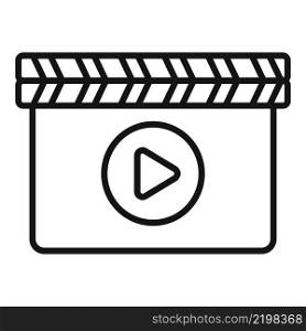 Video clapper icon outline vector. Cinema film. Movie camera. Video clapper icon outline vector. Cinema film