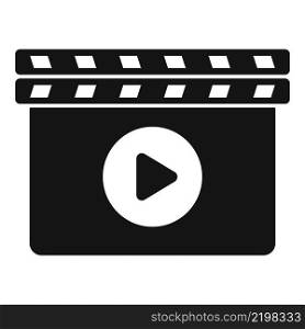 Video clapper icon simple vector. Cinema film. Movie camera. Video clapper icon simple vector. Cinema film