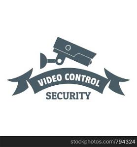 Video control logo. Simple illustration of video control vector logo for web. Video control logo, simple gray style