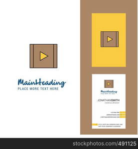 Video Creative Logo and business card. vertical Design Vector