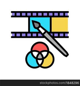 video editor color icon vector. video editor sign. isolated symbol illustration. video editor color icon vector illustration