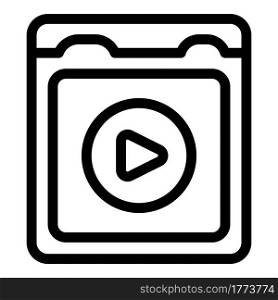 Video file icon. Outline Video file vector icon for web design isolated on white background. Video file icon, outline style