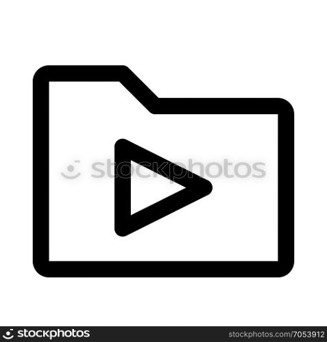 video folder on isolated background
