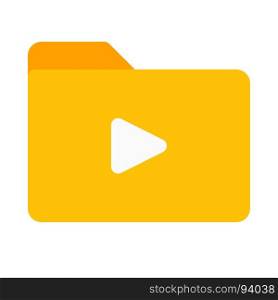 video folder on isolated background