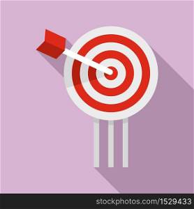 Video game arch target icon. Flat illustration of video game arch target vector icon for web design. Video game arch target icon, flat style