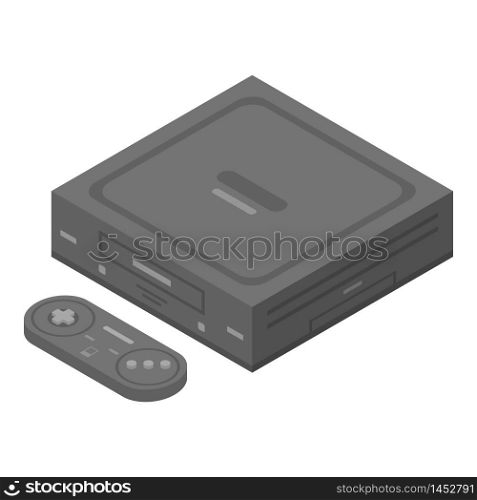 Video game console icon. Isometric of video game console vector icon for web design isolated on white background. Video game console icon, isometric style