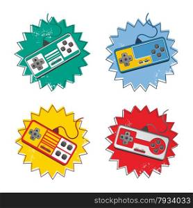video game console theme art vector graphic art design illustration. video game console theme art
