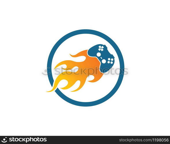 video game controller logo icon vector illustration design