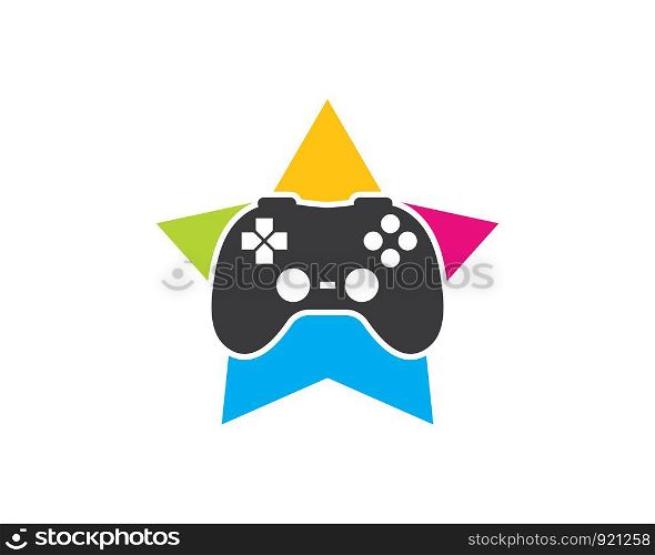 video game controller logo icon vector illustration design