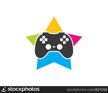 video game controller logo icon vector illustration design