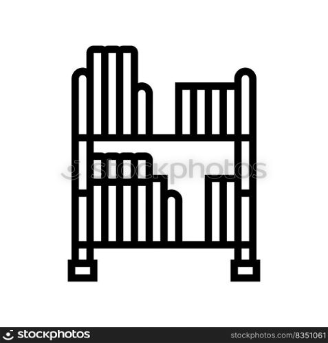 video game holder line icon vector. video game holder sign. isolated contour symbol black illustration. video game holder line icon vector illustration
