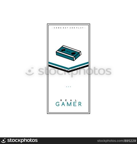 video game joystick console store template vector art. video game joystick console store template vector