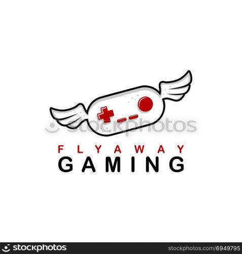 video game joystick console theme logo template. video game joystick console theme logo template vector