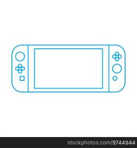 Video game portable device line art icon Vector Image