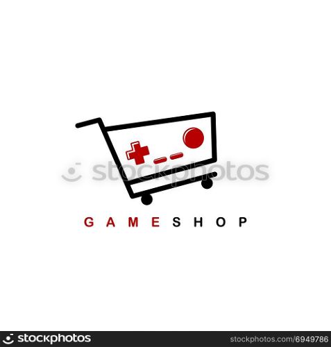 video game shop theme logo template. video game shop theme logo template vector