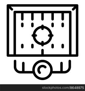 Video game target icon outline vector. Slot chest. Machine casino. Video game target icon outline vector. Slot chest