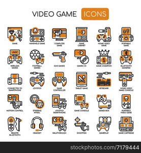 Video Game , Thin Line and Pixel Perfect Icons