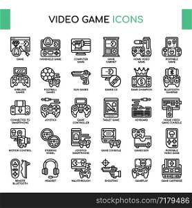 Video Game , Thin Line and Pixel Perfect Icons