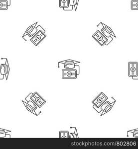 Video graduation pattern seamless vector repeat geometric for any web design. Video graduation pattern seamless vector