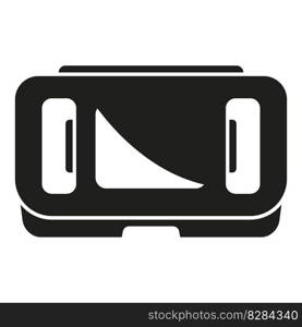 Video headset icon simple vector. Virtual glasses. Digital head. Video headset icon simple vector. Virtual glasses
