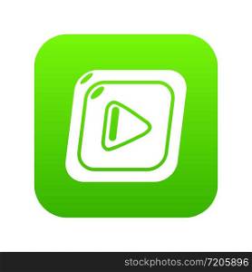 Video icon green vector isolated on white background. Video icon green vector