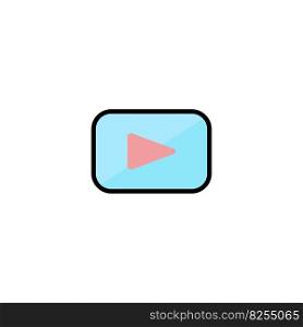video icon vector design templates white on background