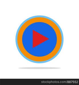 Video, Interface, Play, User Abstract Circle Background Flat color Icon