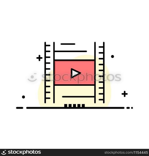Video, Lesson, Film, Education Business Logo Template. Flat Color