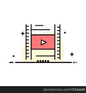 Video, Lesson, Film, Education Business Logo Template. Flat Color