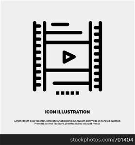 Video, Lesson, Film, Education Vector Line Icon