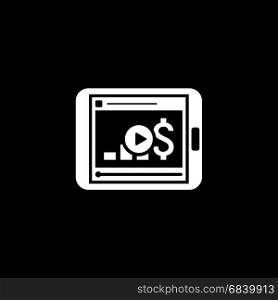 Video Lessons Icon. Business Concept. Flat Design.. Video Lessons Icon. Business Concept. Flat Design. Isolated Illustration
