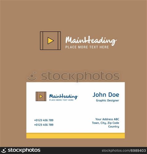 Video logo Design with business card template. Elegant corporate identity. - Vector
